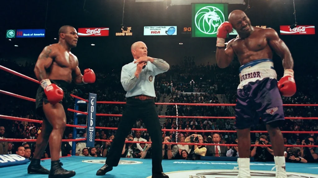 A boxing ring set up for a match, symbolizing the intensity and excitement of the sport.